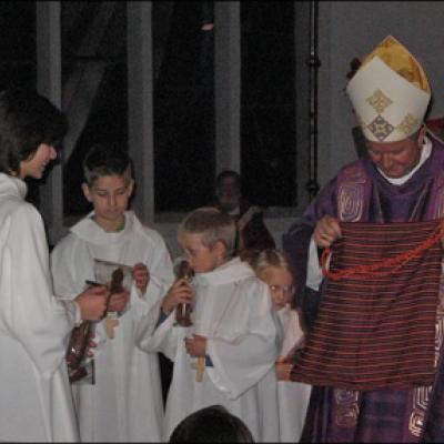 6 decembrie 2009: Köln: Vizita episcopului Aurel Percă la comunitatea românească