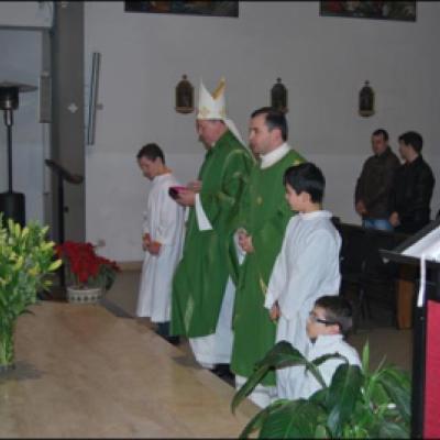 14 februarie 2010: Ladispoli: Vizita PS Aurel Percă la catolicii români