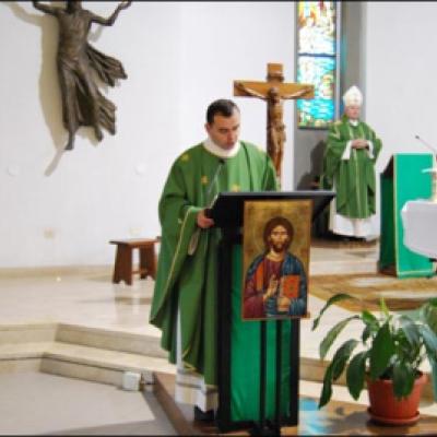 14 februarie 2010: Ladispoli: Vizita PS Aurel Percă la catolicii români