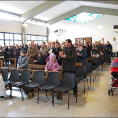 14 februarie 2010: Ladispoli: Vizita PS Aurel Percă la catolicii români