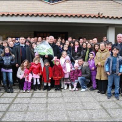 14 februarie 2010: Ladispoli: Vizita PS Aurel Percă la catolicii români
