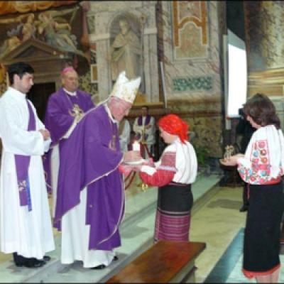 7 martie 2010: Roma: PS Petru Gherghel din nou în vizită la "fraţi"