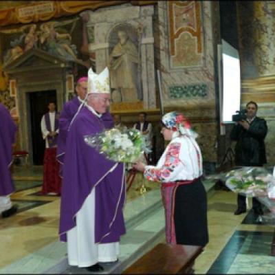 7 martie 2010: Roma: PS Petru Gherghel din nou în vizită la "fraţi"
