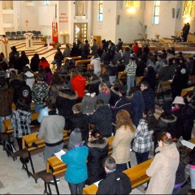 11 martie 2010: Bacău: Liceenii împreună la Calea sfintei cruci