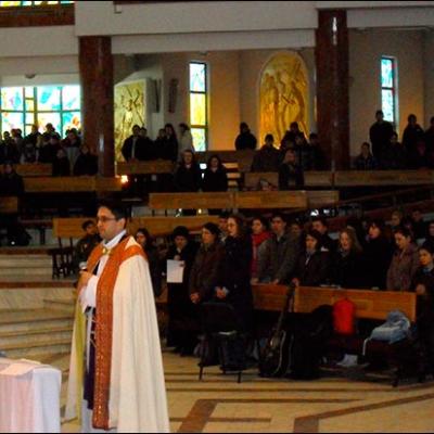 11 martie 2010: Bacău: Liceenii împreună la Calea sfintei cruci