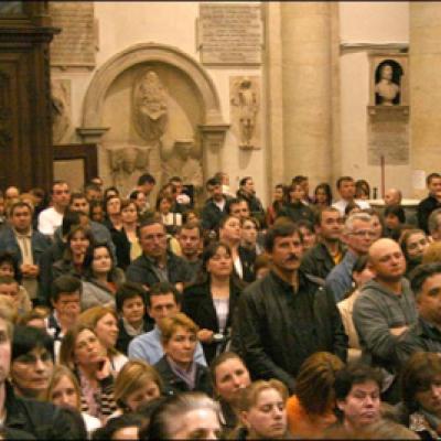19 aprilie 2010: Torino: Pelerinajul românilor catolici la Giulgiu