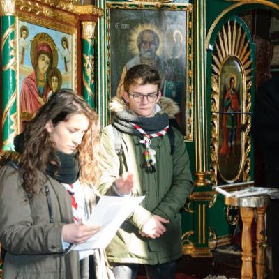 27 ianuarie: Pildeştenii se roagă pentru apropierea dintre oameni. Vizită la biserica ortodoxă din Gherăeşti