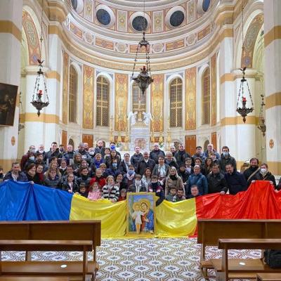 17 martie: Italia: Vizita episcopului Petru Sescu la Schio