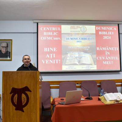 20 ianuarie: Roman: Conferinţa despre Duminica Bibliei: "Rămâneţi în cuvântul meu" (In 8,31)