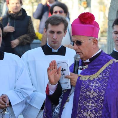 2 noiembrie: Iaşi: Seminarişti în rugăciune pentru cei răposaţi. I. Procesiune în cimitirul de la Seminarul Mare