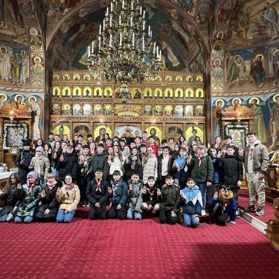 26 ianuarie: Cercetaşii din Pildeşti în vizita la biserica ortodoxă din Cordun