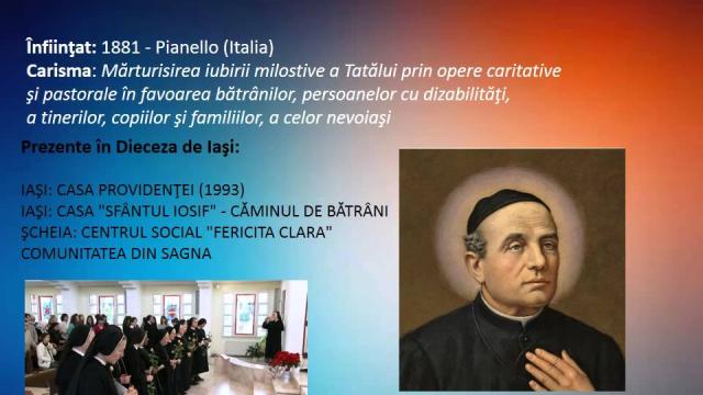 2015 – Anul Vieţii Consacrate. Congregaţiile masculine şi feminine din Dieceza de Iaşi. Material elaborat de pr. dr. Felician Tiba
