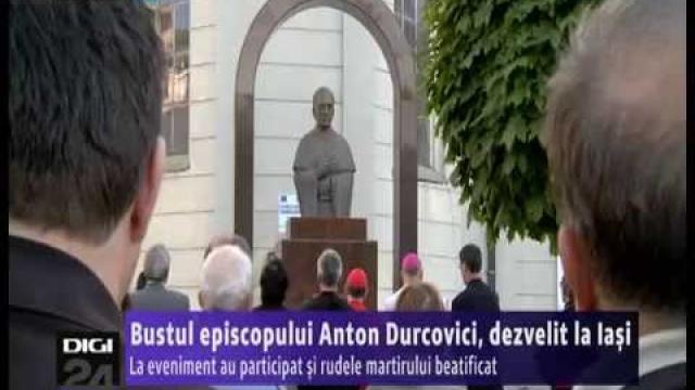 Digi24: Bustul episcopului Anton Durcovici, dezvelit la Iaşi
