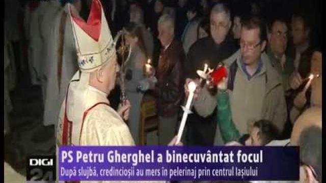 digi24: Celebrarea Învierii Domnului la Iaşi (20 aprilie 2014) (youtube)