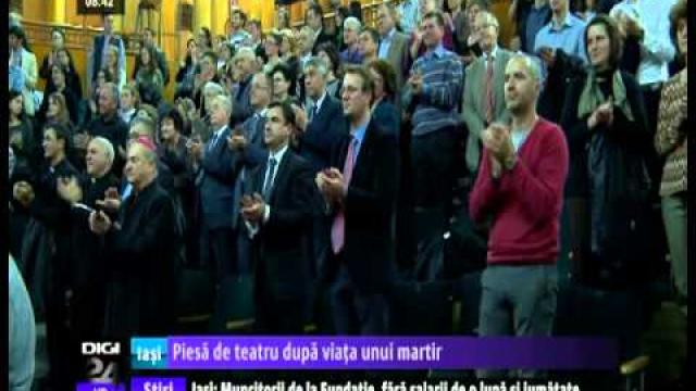 Digi24 Iaşi: Viaţa episcopului martir Anton Durcovici, pusă în scenă în premieră pe scena Teatrului Luceafărul (29 octombrie)