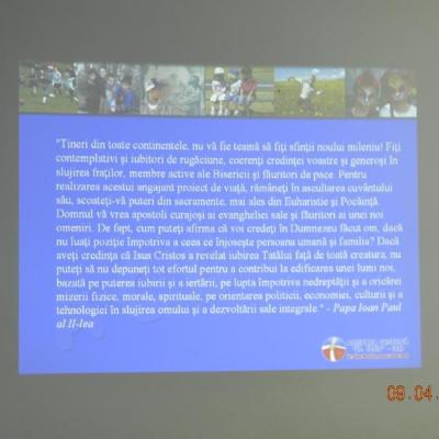 9 aprilie: Paşcani: Zi de formare pentru animatori şi educatori ai Acţiunii Catolice