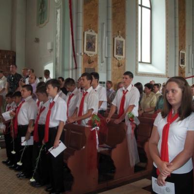 28 august: Gura Humorului: Administrarea sacramentului Mirului