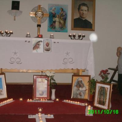 20 octombrie: Iaşi: Oră de adoraţie pentru Regina Misiunilor la oratoriul "Dominic Savio"