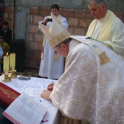 20 noiembrie: Bogdăneşti: Sfinţirea pietrei de temelie a noii biserici
