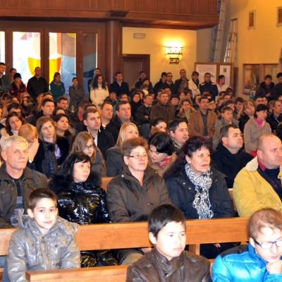 8 ianuarie: Roma: Episcopul auxiliar Giuseppe Marciante în vizită la comunitatea română