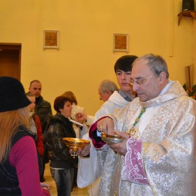 8 ianuarie: Roma: Episcopul auxiliar Giuseppe Marciante în vizită la comunitatea română
