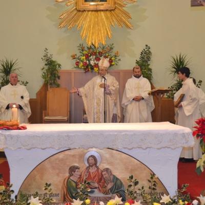8 ianuarie: Roma: Episcopul auxiliar Giuseppe Marciante în vizită la comunitatea română