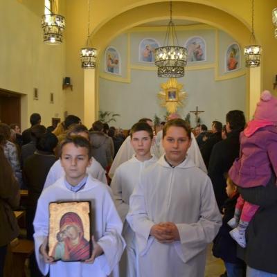 8 ianuarie: Roma: Episcopul auxiliar Giuseppe Marciante în vizită la comunitatea română