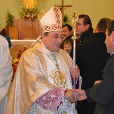 8 ianuarie: Roma: Episcopul auxiliar Giuseppe Marciante în vizită la comunitatea română