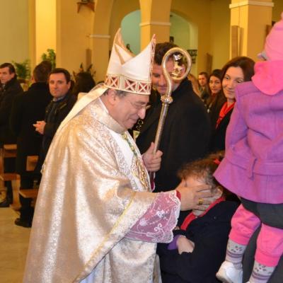 8 ianuarie: Roma: Episcopul auxiliar Giuseppe Marciante în vizită la comunitatea română