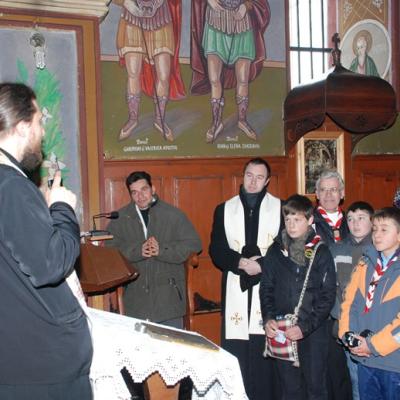 22 ianuarie: Cercetaşii din Pildeşti în vizită la biserica ortodoxă din Gherăeşti