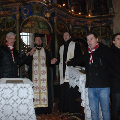 22 ianuarie: Cercetaşii din Pildeşti în vizită la biserica ortodoxă din Gherăeşti