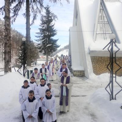 27 ianuarie: Slănic Moldova: Liturghie cu requiem pentru odihna sufletului preotului Francisc Căzănel