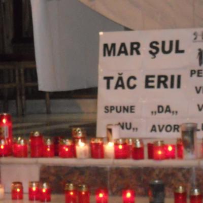 25 martie: Tămăşeni: Marşul tăcerii pentru viaţă
