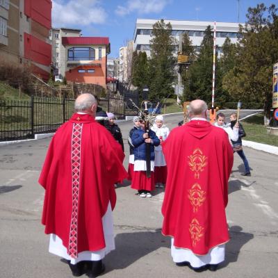 1 aprilie: Moineşti: Procesiunea de Florii