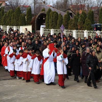 1 aprilie: Buruieneşti: Procesiunea de Florii
