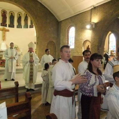 12-19 aprilie: Londra: PS Aurel Percă în vizită pastorală la românii catolici