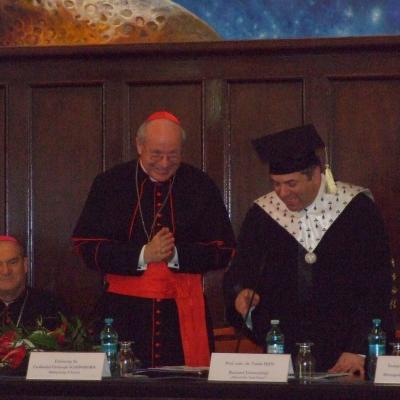 21-22 mai: Iaşi: Vizita cardinalului Christoph Schönborn cu ocazia primirii titlului de Doctor Honoris Causa