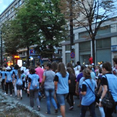 27 iulie: INTC Iaşi: Procesiunea din Piaţa Unirii către catedrala catolică